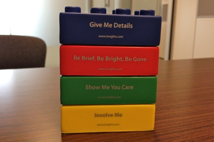 My Insights blocks on display on my desk. This order translates to CDSI for the DISC assessment. 